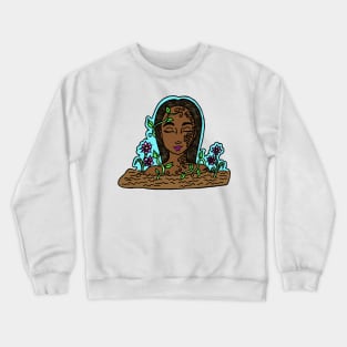 Flower Garden Girl Inner Growth Crewneck Sweatshirt